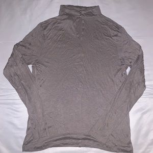 Tan High Neck Long Sleeve